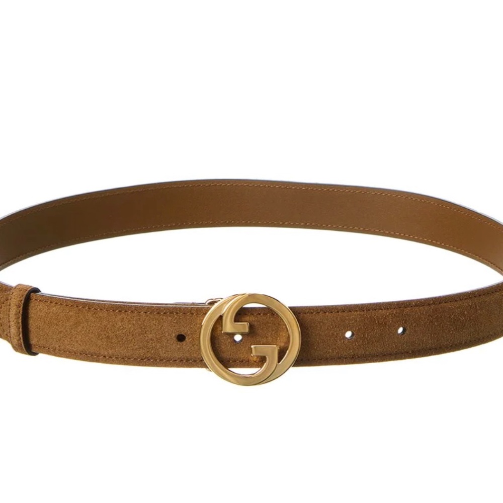 GUCCI GG BUCKLE SUEDE BELT